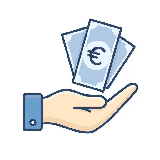 Icône représentant la réduction des coûts